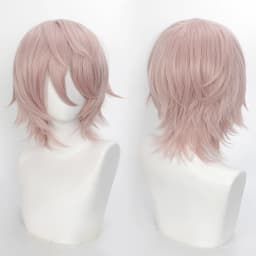 35cm Short Black Spiky Cosplay Wig Pre-Teased Crown Heat Resistant Synthetic Wig Layered Flipped-out Universal Anime Wig