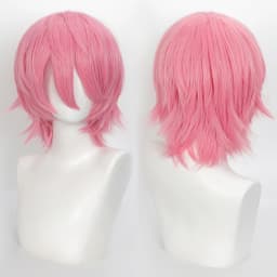 35cm Short Black Spiky Cosplay Wig Pre-Teased Crown Heat Resistant Synthetic Wig Layered Flipped-out Universal Anime Wig