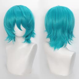 35cm Short Black Spiky Cosplay Wig Pre-Teased Crown Heat Resistant Synthetic Wig Layered Flipped-out Universal Anime Wig