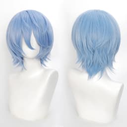 35cm Short Black Spiky Cosplay Wig Pre-Teased Crown Heat Resistant Synthetic Wig Layered Flipped-out Universal Anime Wig