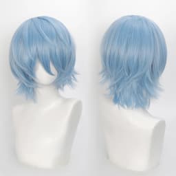 35cm Short Black Spiky Cosplay Wig Pre-Teased Crown Heat Resistant Synthetic Wig Layered Flipped-out Universal Anime Wig