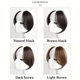 2pcs Side Bangs Synthetic Hair Extension Easy Clip In Gradient Bangs Natural Seamless Synthetic Fringe Hairpiece For Women Girls