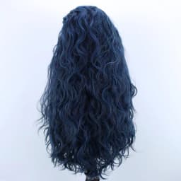 Light Blue Wig Synthetic Lace Front Wig Free Long Loose Curly Lace Wigs Glueless Synthetic Hair Wig Blue Cosplay Wig