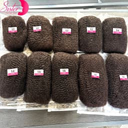 4C Afro Kinky Bulk Human Hair Extensions 10-18Inch No Weft 30/50g 1Pack Peruvian Remy Bulk for Locs Micro Twist Braiding Hair