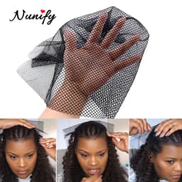 Nunify 1Pcs/Lot Black Color Hairnets Women Hair Toupees Stretch Lace Wig Net Hair Weaving Nets For Hair Weft Hair Net Online