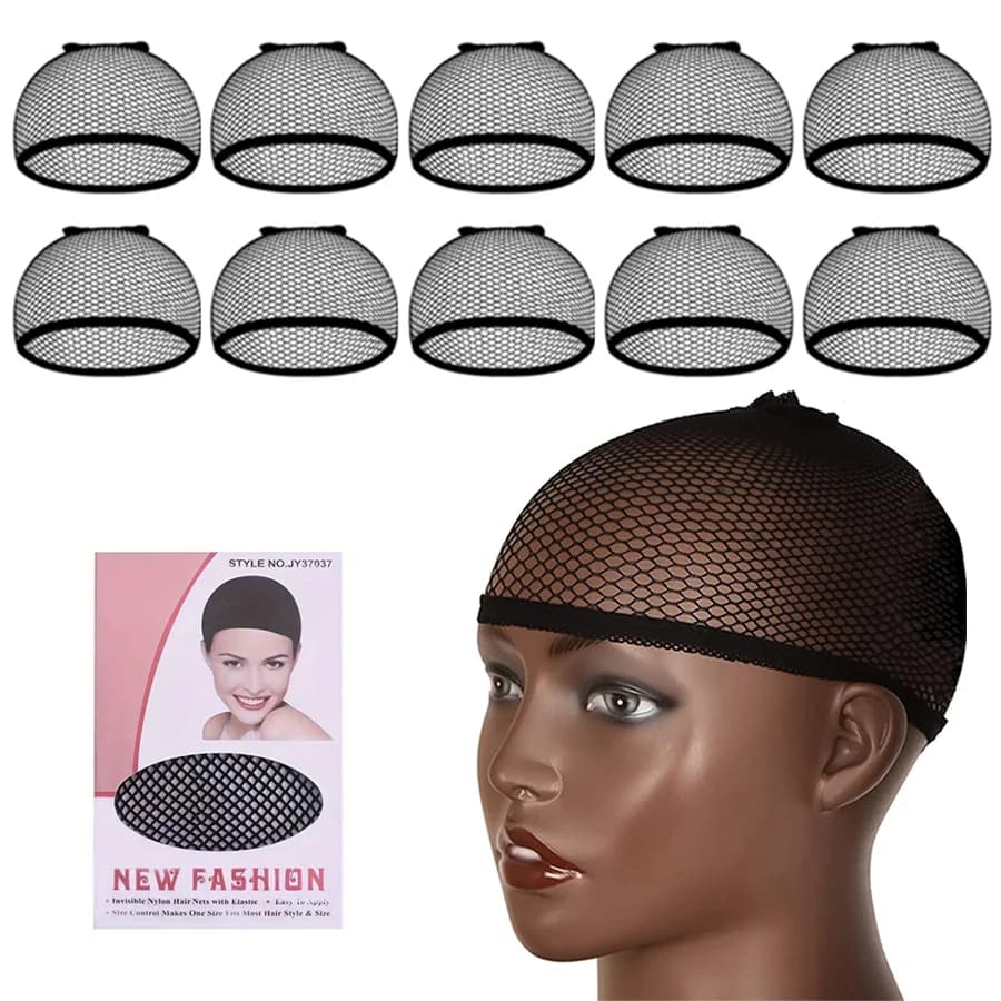 2pcs/12pcs Stretchable Elastic Hair Nets - Open End Mesh Net Wig Cap for HairStyling - High Quality and Durable