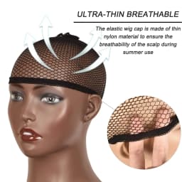 2pcs/12pcs Stretchable Elastic Hair Nets - Open End Mesh Net Wig Cap for HairStyling - High Quality and Durable