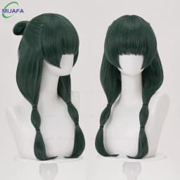 High Quality Maomao Cosplay Wig The Apothecary Diaries Dark Green Heat Resistant Synthetic Hair Party Anime Mao Mao Wigs +WigCap