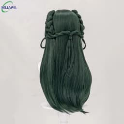 High Quality Maomao Cosplay Wig The Apothecary Diaries Dark Green Heat Resistant Synthetic Hair Party Anime Mao Mao Wigs +WigCap