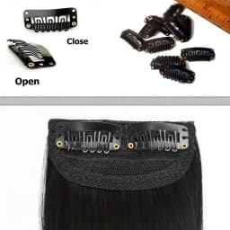 2Pcs Synthetic Short Straight Pad Invisible Hair Extension Lining of Hair Top Side Cover Hairpiece for Women