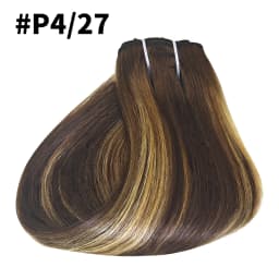 8Pcs Clip Ins 4/27 Highlight Color Straight Clip In Human Hair Extensions Brazilian Human Hair Clip In Hair Extensions 120G/Pack