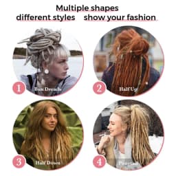 24 Inch Synthetic Dreadlock Hair Extensions 5 Strands/Lot Hippie Dreads Colorful DreadLoc Reggae Style Crochet Braids