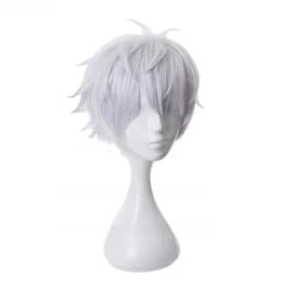 Gojo Satoru Cosplay Wig Anime Jujutsu Kaisen Cosplay Gojo Short Heat Resistant Synthetic Hair Anime Wigs Costume Party