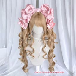 Long Wave Cosplay Wig with Double Ponytail For Women Daily Party Lolita Synthetic Wigs Gold/Chocolate Heat Resistant Hair