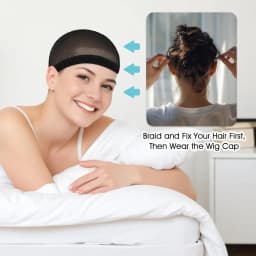 Wig Cap Black Crochet Wig Caps Stretchable Mesh Wig Caps Non Slip Hair Nets Weaving Cap for Making and Keeping Wig
