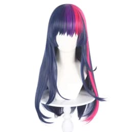 Anime Twilight Sparkle Wigs Long Striaght Blue&Purple&Pink Cosplay Wigs for Women Girls Heat Resistant Synthetic Hair Halloween