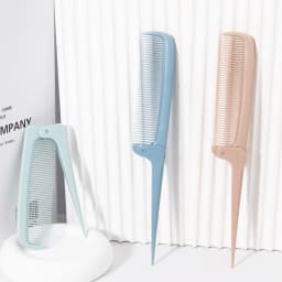 1pc portable minimalist folding tail comb, mini and compact portable home hair styling tool,Special for real hair wigs