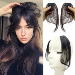 Seamless Natural Invisible Bangs Wig Traceless Bangs 100% Human Hair Female Figure-eight Bangs on Both Sides Wig Patch