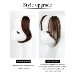 Seamless Natural Invisible Bangs Wig Traceless Bangs 100% Human Hair Female Figure-eight Bangs on Both Sides Wig Patch