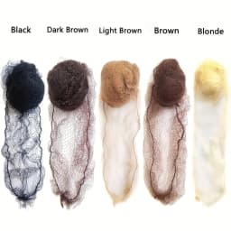 10/20/100Pcs Nylon Hair Net for Bun Black Blonde Brown 5mm Durable Mesh Hair Styling Tool for Wigs Hair Net for Hair Style