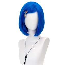 Caroline Women Short Straight Hair Wigs Women Synthetic 12 Inches Anime Cosplay Costume Party Wigs Dark Blue