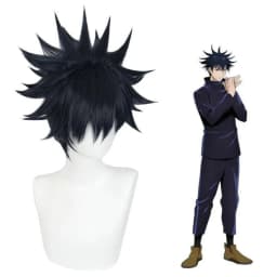 Jujutsu Kaisen Fushiguro Megumi Cosplay Wig Synthetic Short Straight Wig Anime Coser Cute Girl High Quality Wig Halloween Party