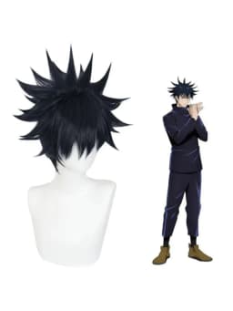 Jujutsu Kaisen Fushiguro Megumi Cosplay Wig Synthetic Short Straight Wig Anime Coser Cute Girl High Quality Wig Halloween Party