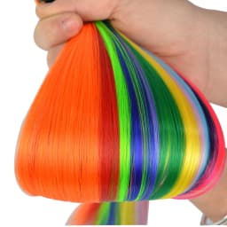 Hair Extensions Clip in 22 Inch Colored Hair Extensions Party Highlights Long Straight Synthetic Hairpieces for Women Kids Girls
