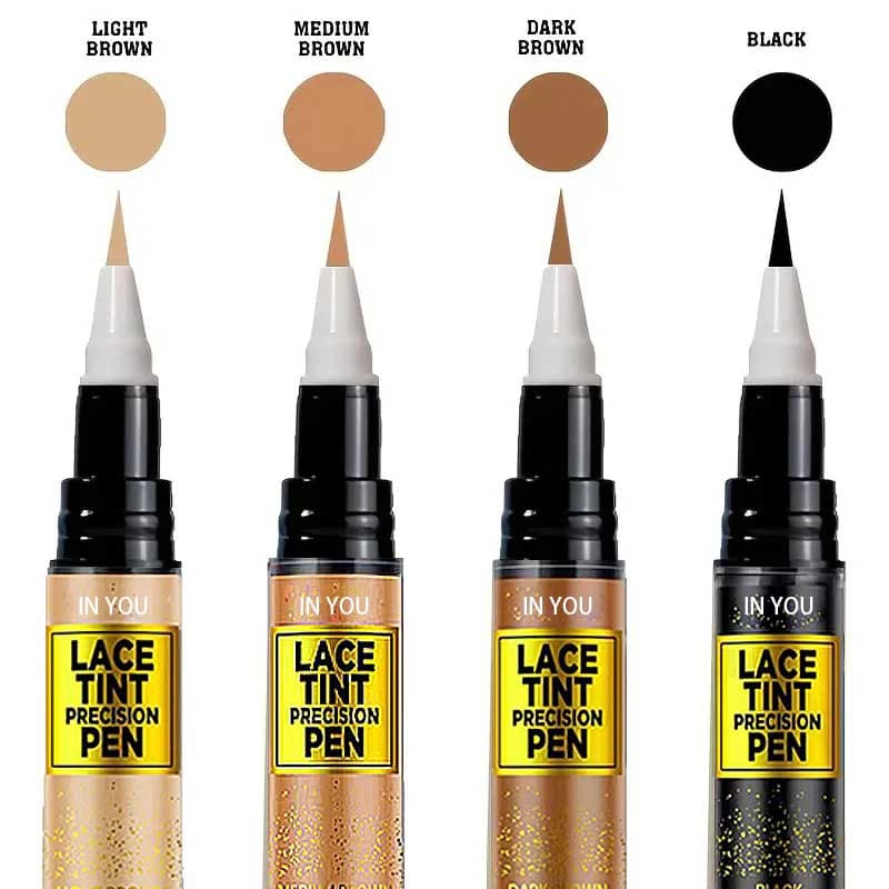 Lace Tint Pen for Wigs Long-Lasting Easy Apply Natural-Looking High Viscosity Hair Tint for All Hair Types