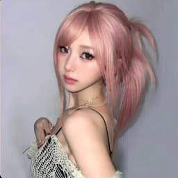 AOSIQUEEN Grapefruit Powder Wig Long Straight Synthetic Wig for Women Fashion Wig for Daily Halloween Costume Party Cosplay