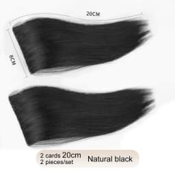 Synthetic 2 pieces/set of wig pads, hair extensions, opening and top replacement pieces, replacement artifact