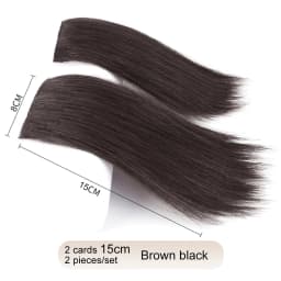 Synthetic 2 pieces/set of wig pads, hair extensions, opening and top replacement pieces, replacement artifact