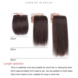Synthetic 2 pieces/set of wig pads, hair extensions, opening and top replacement pieces, replacement artifact