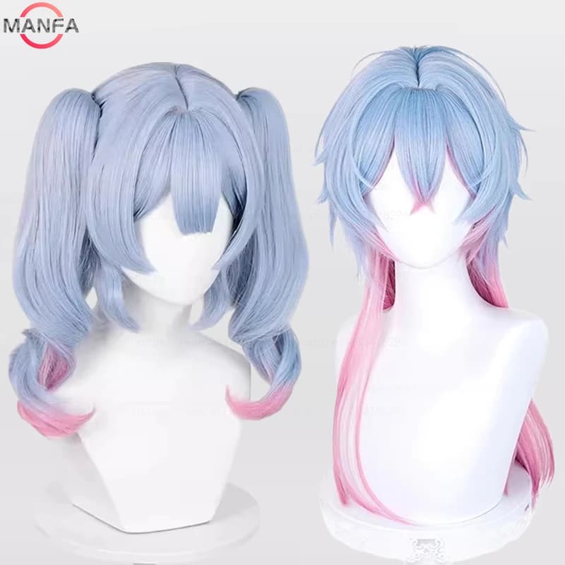 2 styles of Miku Rabbit Hole Cosplay Wig Heat Resistant Synthetic Wigs+ Wig Cap