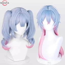 2 styles of Miku Rabbit Hole Cosplay Wig Heat Resistant Synthetic Wigs+ Wig Cap