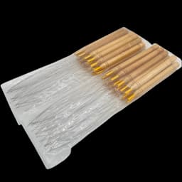 20 pcs Loop Pulling Needle Wood Handle Loop Needle Hair Extensions Feather Hair Extension Tools 2.9mm Nano Ring Threader Tools