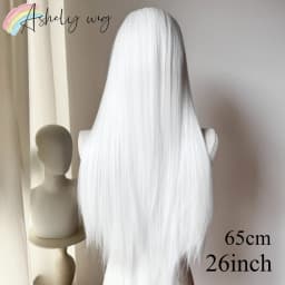 13*4 Lace Front Wig White Long Straight Wig for Women High Quality Synthetic High Temperature Fiber for Cosplay 가발 парик