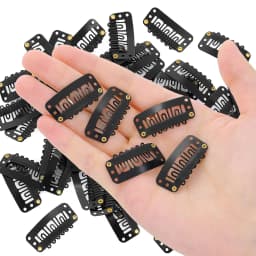 20-200Pcs Snap Wig Clips 6-Teeth U-shape Hair Extension Clips to Secure Wig With Silicon Rubber Wig Clips