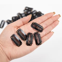20-200Pcs Snap Wig Clips 6-Teeth U-shape Hair Extension Clips to Secure Wig With Silicon Rubber Wig Clips