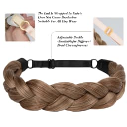Synthetic Premium Adjustable Handmade Braided Elastic Band Hair Fashion Braiding Hair Headband Headwear For Women