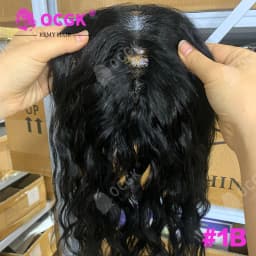 Women Hair Topper 100% Remy Human Hair Curly 9x14cm Invisible Base 12 Inch Long Add Volume Cover Hair Part