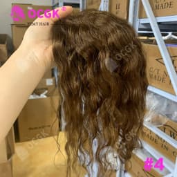 Women Hair Topper 100% Remy Human Hair Curly 9x14cm Invisible Base 12 Inch Long Add Volume Cover Hair Part