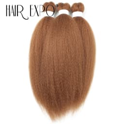 3PCS Vixen Bundles Crochet Hair 26Inch Synthetic Pre-stretched Braids Hair Extensions Kanekalon Yaki Straight Pony Hair Bundles