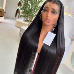 Straight Soft Hair 13X4X1 Lace Front Synthetic Wig For Women Natural Hairline Baby Hair Preplucked Bleach Knots Cosplay Glueless