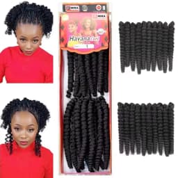 Havanna Curl Braids 8 Inch Synthetic Short Spring Twist Crochet Hair Pre Twisted Braids Hair Extensions for Women 235g/packs