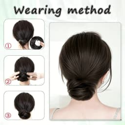 Synthetic Chignon Wig Hair Bun Extensions Retractable Bun Hairpiece Straight Donut Chignon Updo Hair for Women All Occasions Use