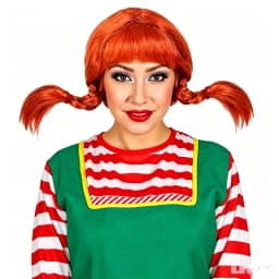 Orange Neat Bangs Anti-Warped Braid Synthetic Wig | Wig Suitable for Anime Elf Role-Playing