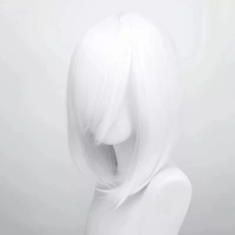 Anime 40cm Medium Basic Bang Blond Black White Red Pink Green Brown Gold Blue Cosplay Wig Heat Resistant Synthetic Hair Wigs