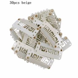 10/30/50PCS Clip In Hair Extension Wig Clips For Human Hair Bangs Snap Hair Clips For Extensions Metal Comb For Closure