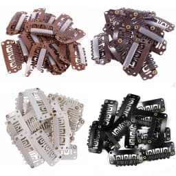 10/30/50PCS Clip In Hair Extension Wig Clips For Human Hair Bangs Snap Hair Clips For Extensions Metal Comb For Closure